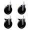 Service Caster 6 Inch Phenolic Wheel Swivel 34 Inch Threaded Stem Caster Set 2 Brakes SCC SCC-TS20S615-PHR-34212-2-PLB-2 - alternate 1